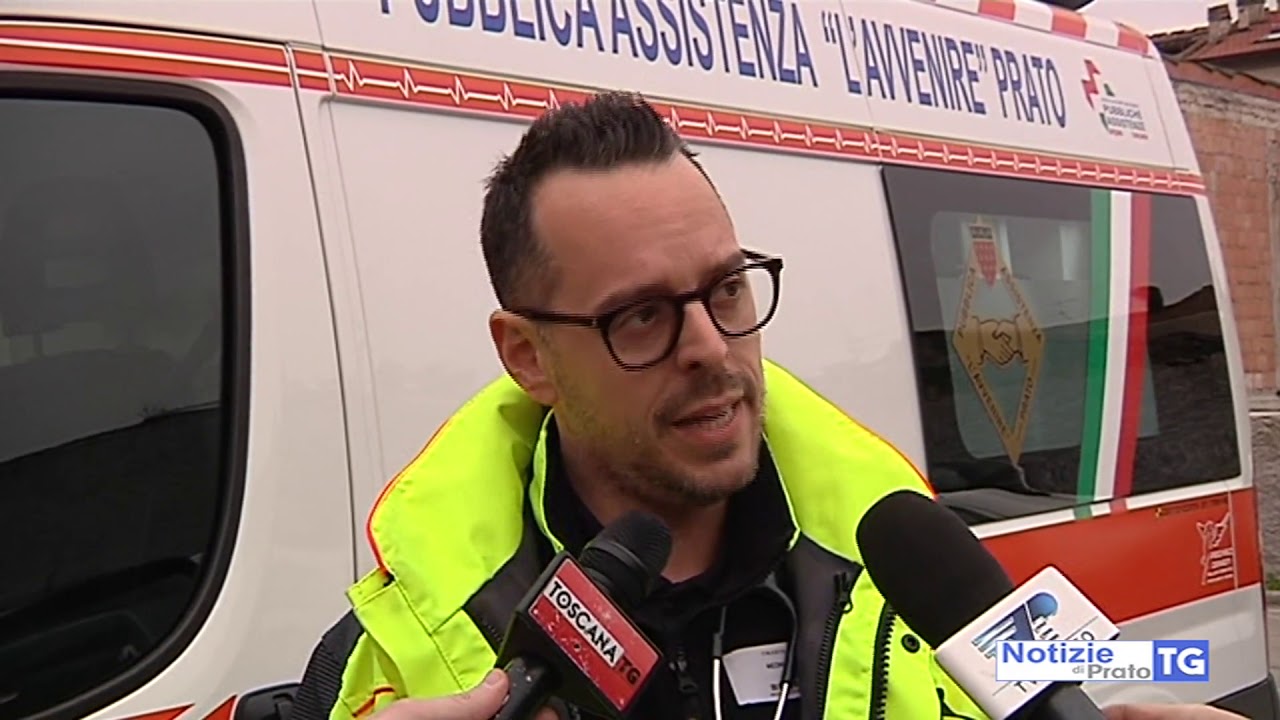 2019-01-30 PRATO - RUBA AMBULANZA E FUGGE, ARRESTATO 46ENNE