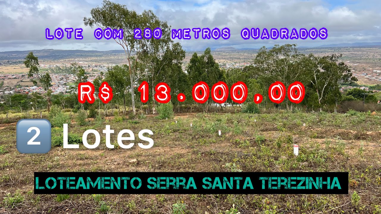 🏠 2 Lotes na serra santa Terezinha 