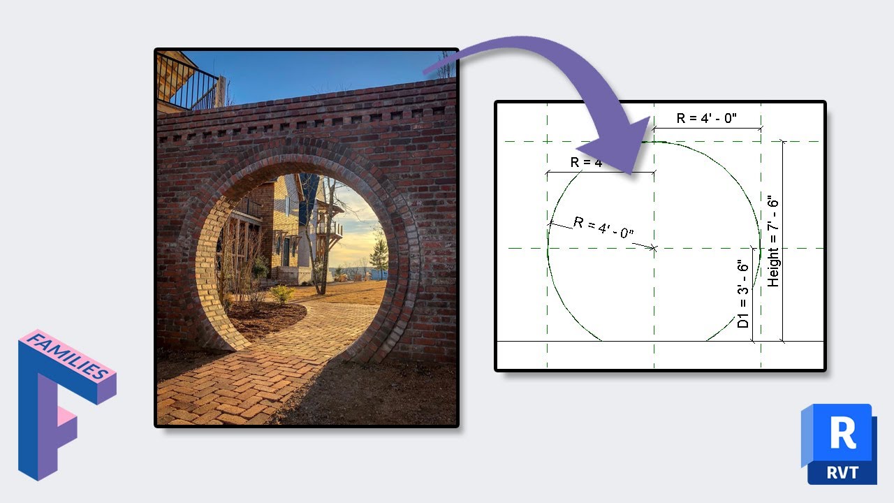 🌙 Parametric Moongate Family in Revit