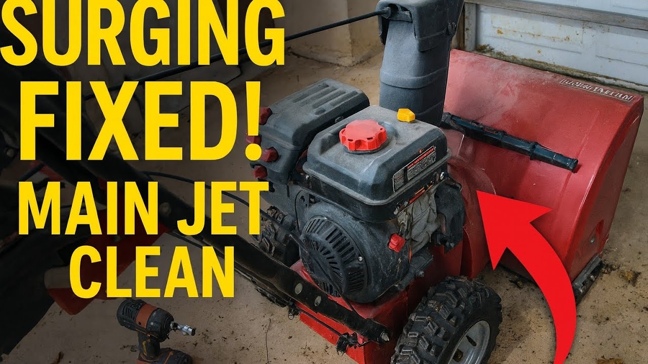 Craftsman 2-Stage Snowblower Surging, turn off when open choke Fix! First Start of Winter