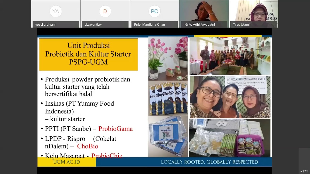 Webinar Keamanan Pangan #2 Pengenalan PSPG oleh Dr. Tyas Utami (Sekretaris PSPG)