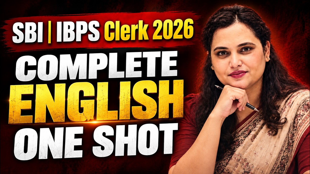 SBI Clerk & IBPS Clerk 2026 Complete English Classes | One Shot | English Marathon | Rupam Chikara