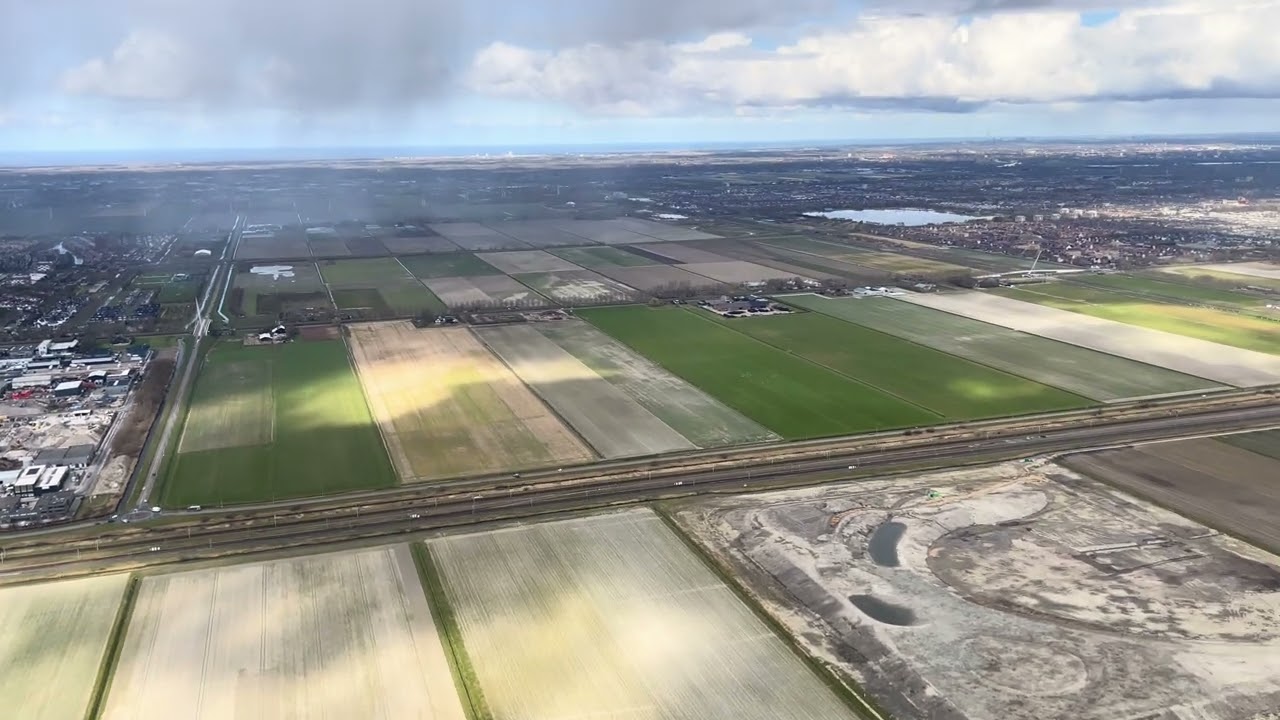 Schiphol airport approach and landing rwy 06 Kaagbaan 2025