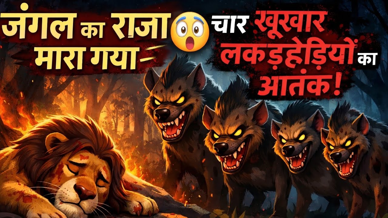 जंगल का राजा मारा गया 😱 | Emotional Jungle Story | Hindi kahani