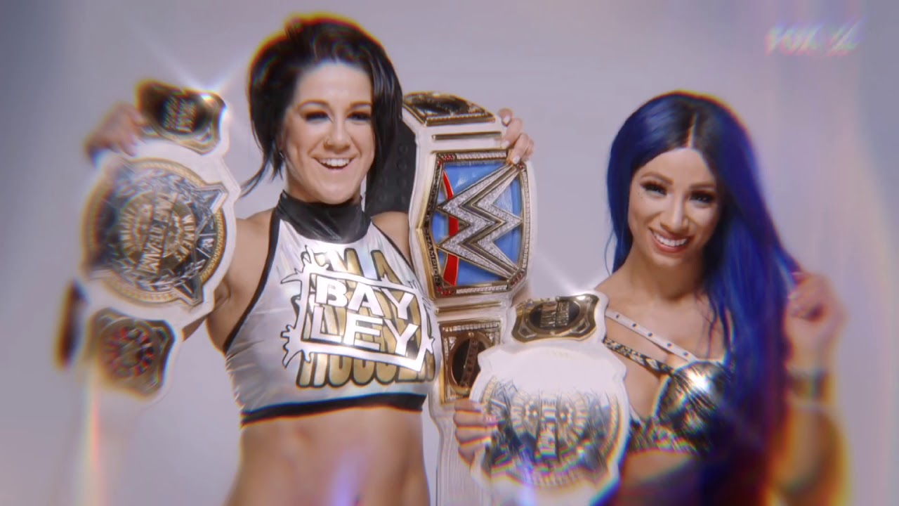 WWE: "The Legit Boss" Sasha Banks (with Bayley, Natalya, Becky Lynch, Charlotte Flair and others)