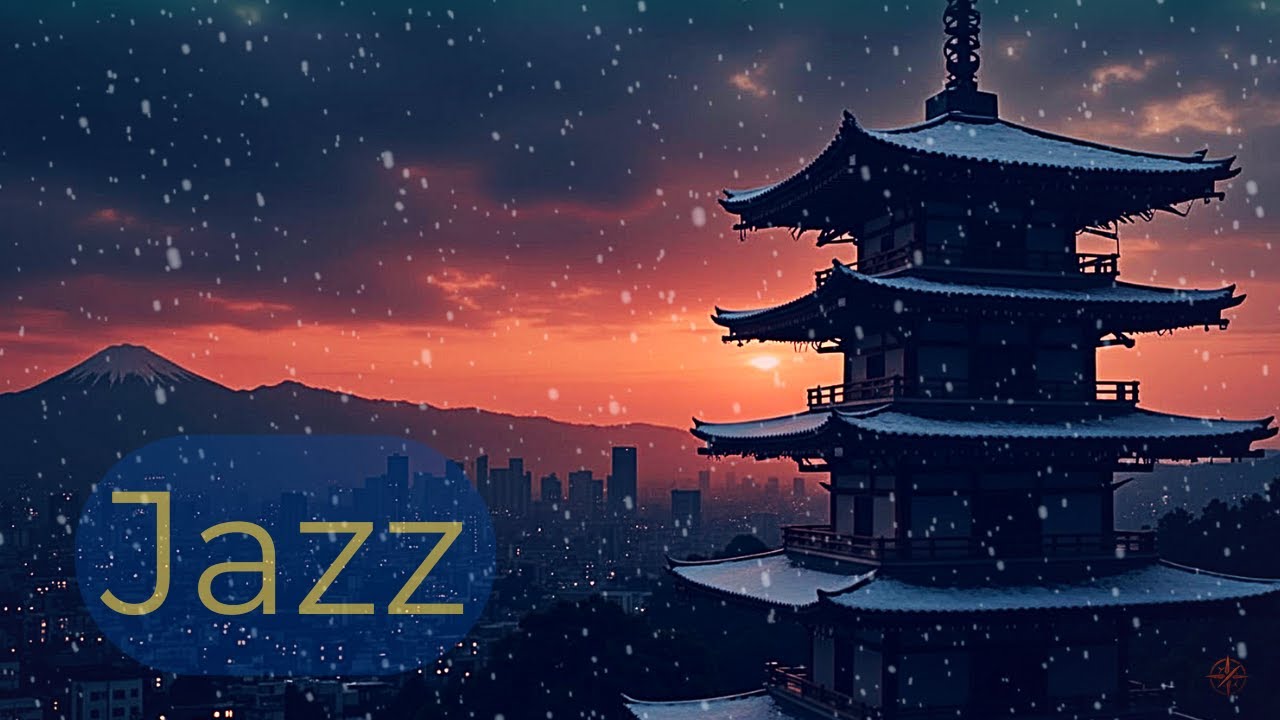 Tokyo Winter Jazz for Study & Focus | Snow on the Pagoda