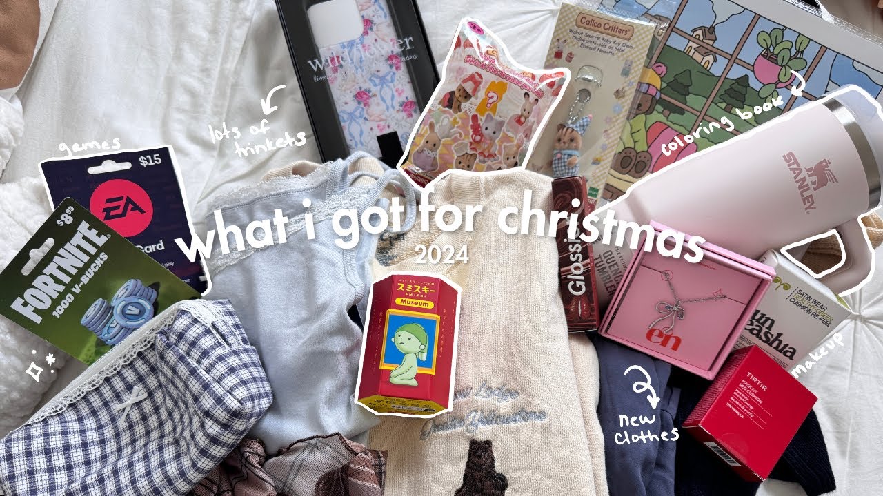 what i got for christmas 2024! (lots of trinkets & clothes)