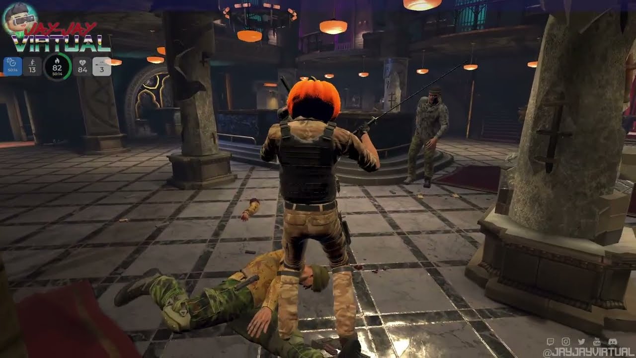 Hard Bullet 🎃VR guns-a-blazing at the NEW club stage! VR FPS 3rd-person view
