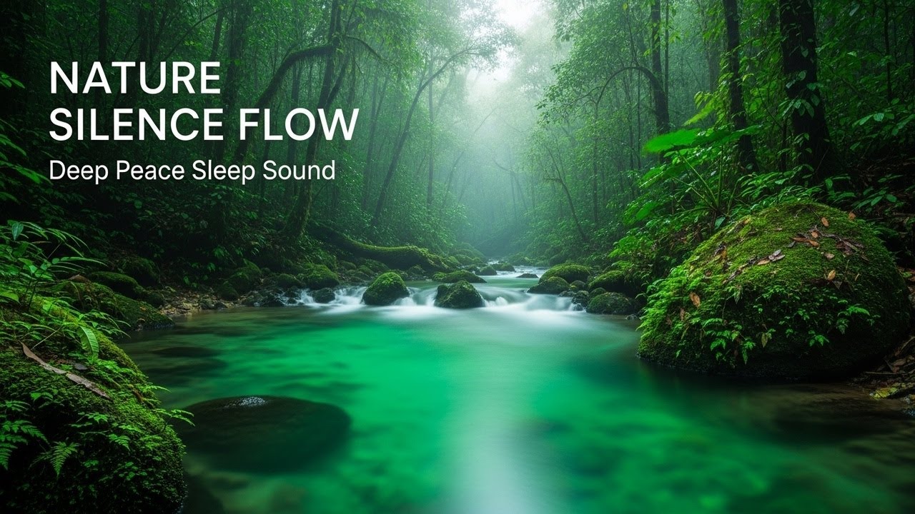 Peaceful Forest Ambience with Green Stream Flow for Study Sleep Relaxation Meditation and Inner Calm