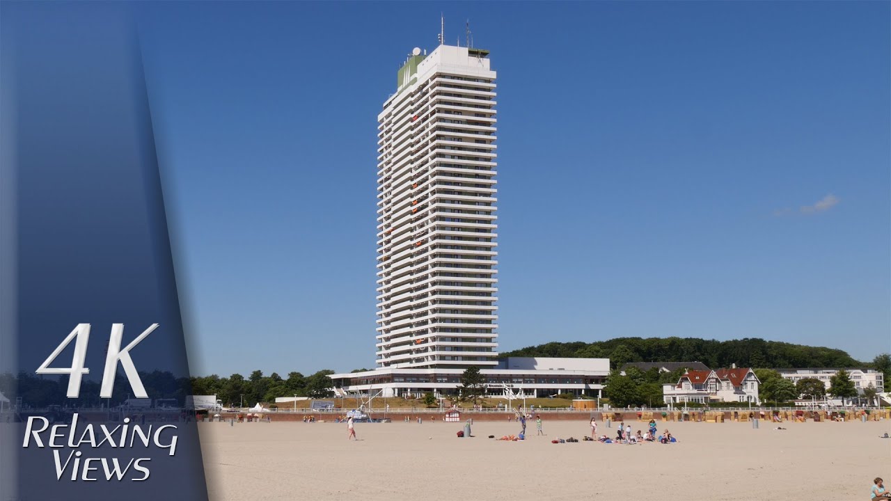4K UHD Relaxing Video: Travemünde, Germany - Beach, Baltic Sea, Trave River, Baltic Sea Ferries