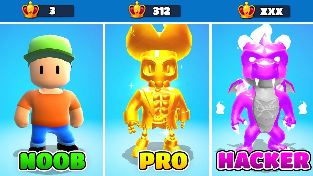 NOOB vs PRO vs HACKER in Stumble Guys!