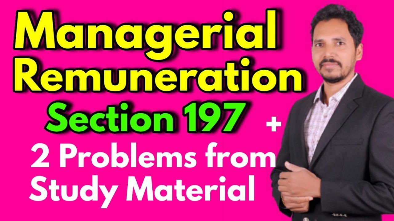 12 Managerial Remuneration in case of Inadequate profit  for  CA Inter/CS By CA. Brijesh Singh