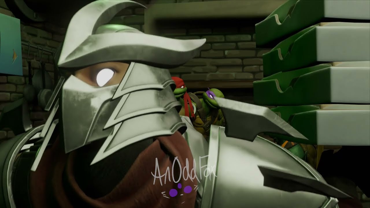 Shredder take out animation