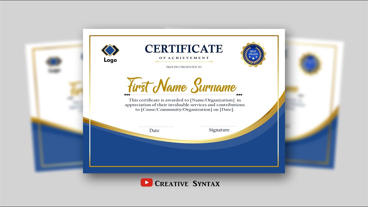 How To Design a Certificate in CorelDraw | Certificate Design | Step by Step Tutorial.
