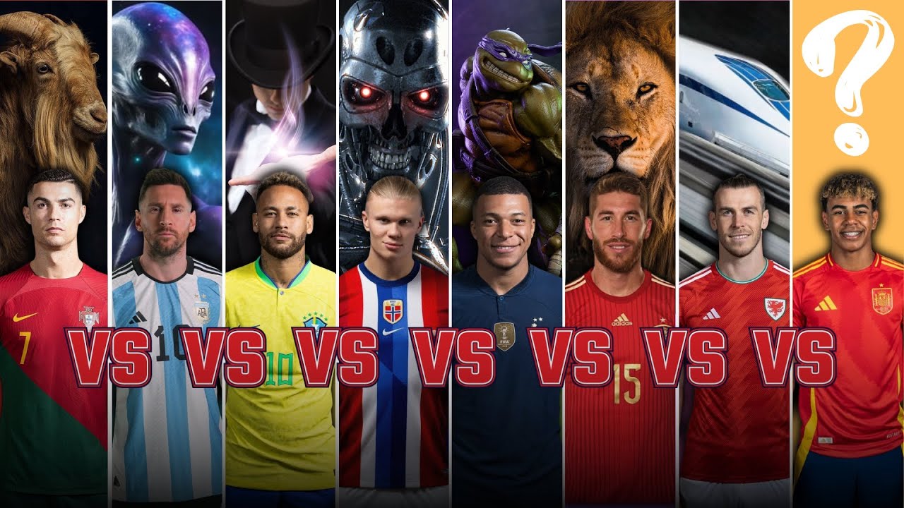 Comparison: Ronaldo vs Messi vs Neymar vs Haaland vs Mbapp&eacute; vs Ramos vs Bale vs Yamal | GOAT Battle
