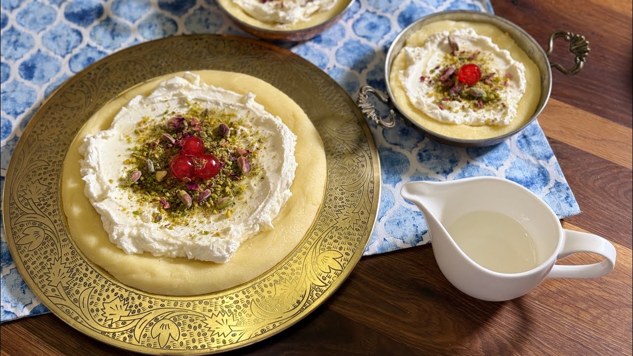 حلاوة الجبن المد و طريقة عمل القشطة المنزليه