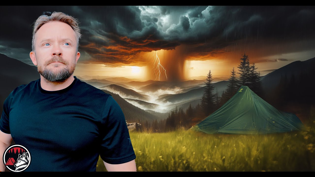 Torrential Rain with Thunder and Lightning - Camping on a Mountain Top - ASMR Relax