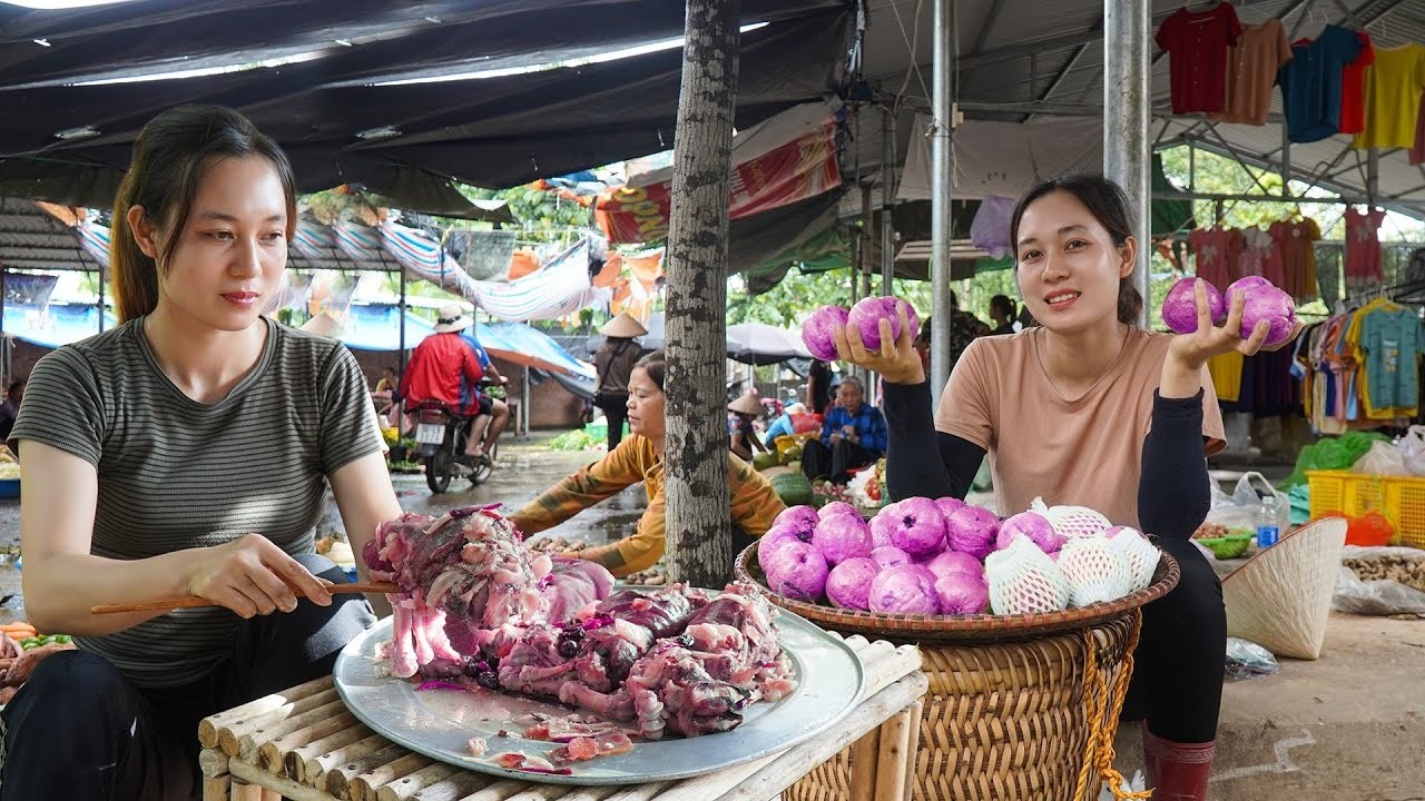 Stewed Pork Leg Recipe, Harvest Guava, Sweet Potatoes, Coconut Goes to Market Sell! | Green Life