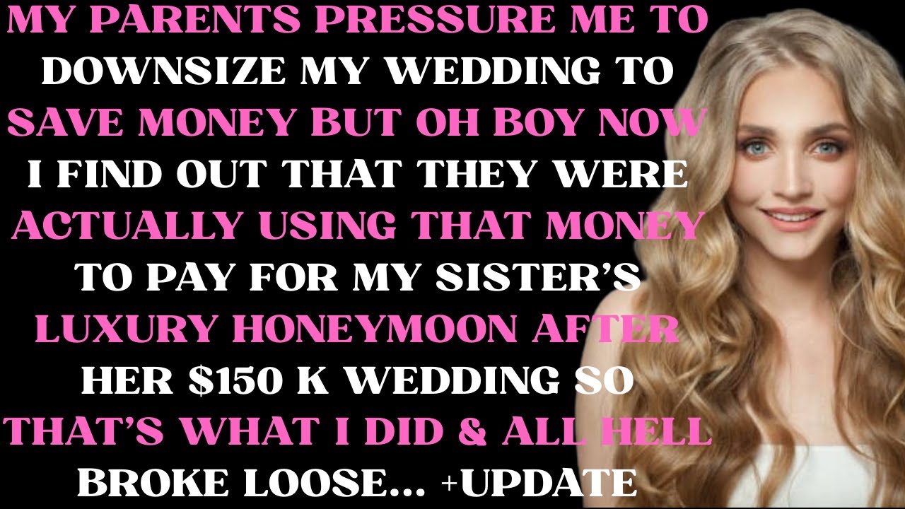 My parents pressure me to downsize my wedding to save money but oh boy now I find out that they were