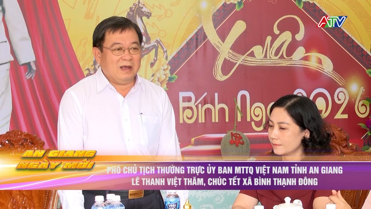 Phó Chủ tịch Thường trực Ủy ban MTTQVN tỉnh An Giang Lê Thanh Việt thăm, chúc Tết xã Bình Thạnh Đông