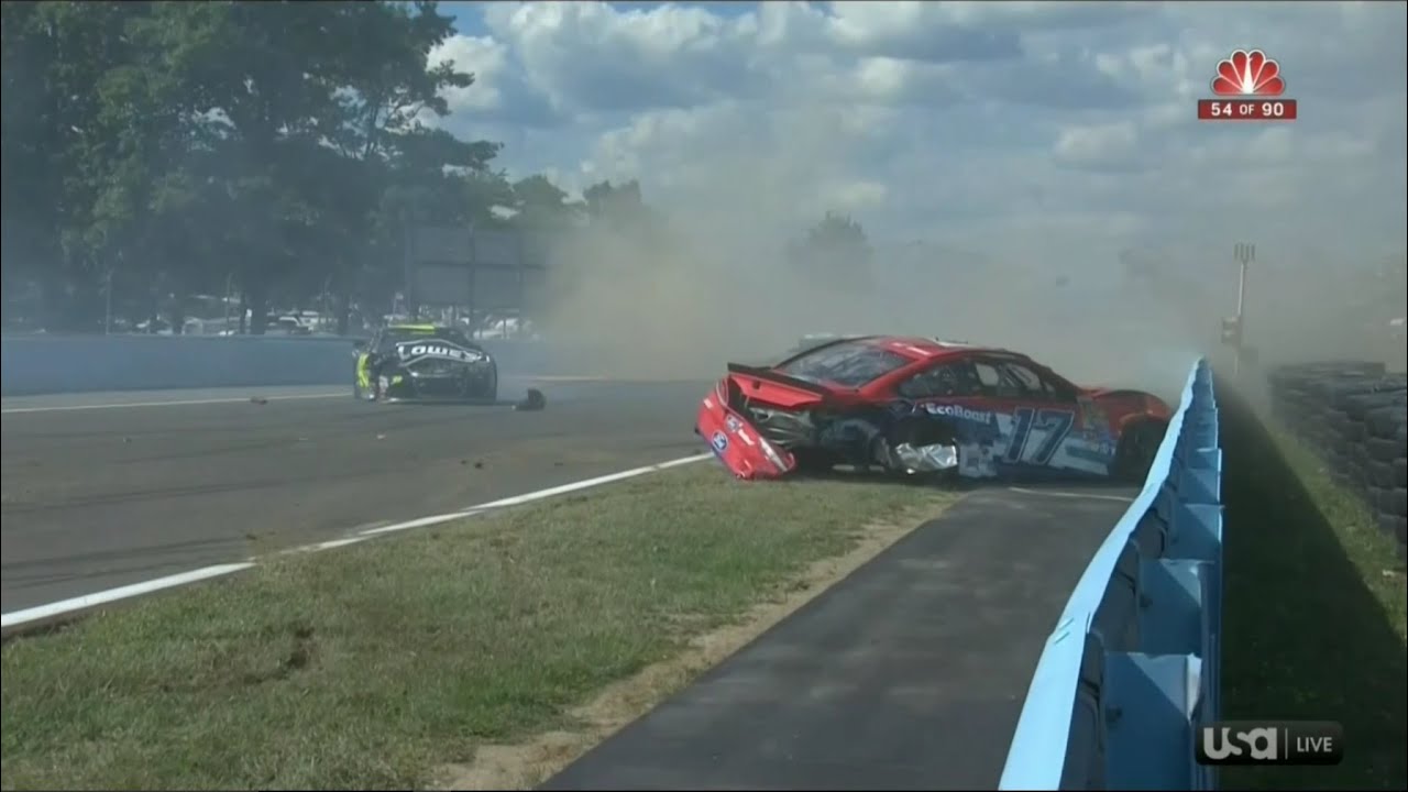 Nascar - 2016 - Watkins Glen - Crash Compilation (Original Sound - No Music)