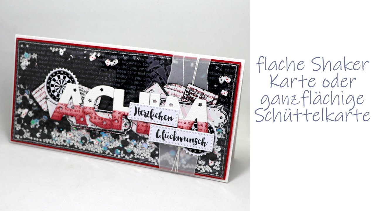 flache Shaker Karte oder ganz flächige Schüttelkarte in Din Lang (Tutorial)