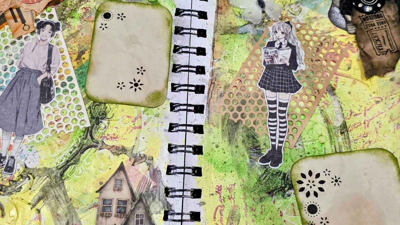 Playing with mixed media journalling #everydaymagic #artmagic #artjournaling