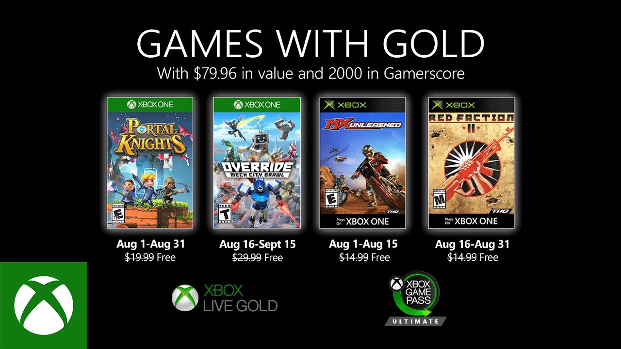 Xbox - August 2020 Games with Gold