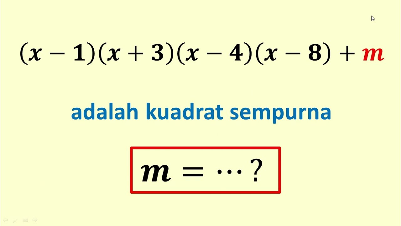 OSN Teori Bilangan 1 Seri Latihan OSN Matematika : BILANGAN KUADRAT SEMPURNA