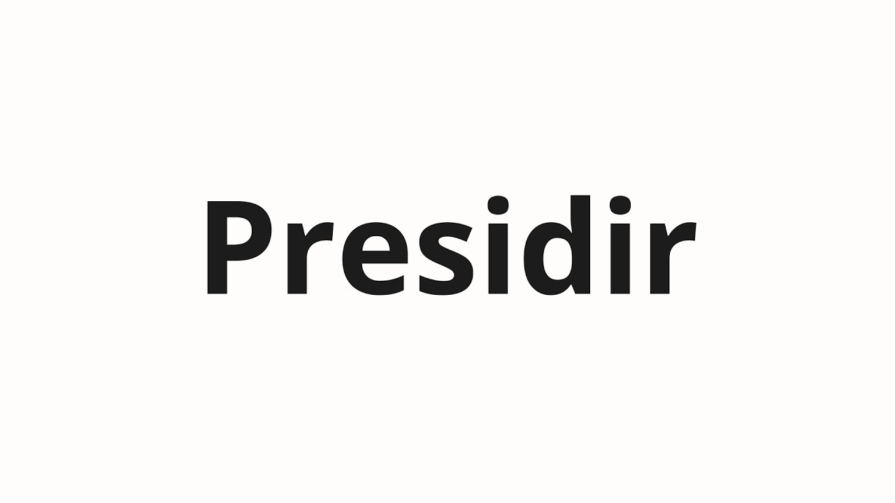 Jak wym&oacute;wić Presidir