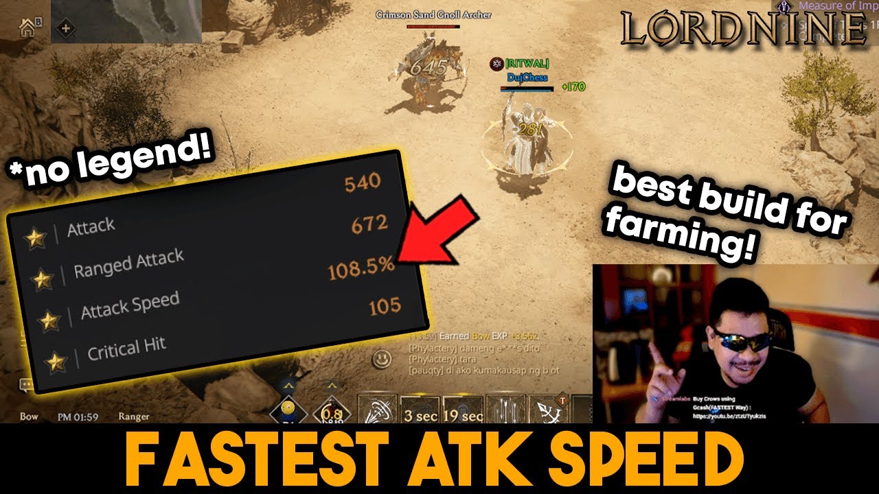 Best Build for Bow 108% atk speed! No Legend