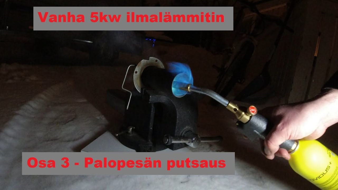 Vanha 5kw ilmal&auml;mmitin: Osa 3 - Palopes&auml;n putsaus