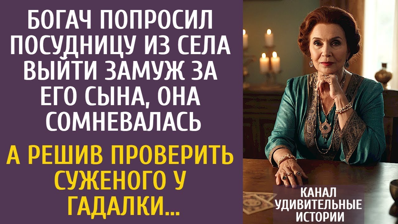 Богач попросил посудницу из села выйти замуж за его сына, она сомневалась… А решив сходить к гадалке