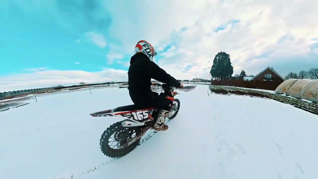ktm sx 125 First snow DJI 360