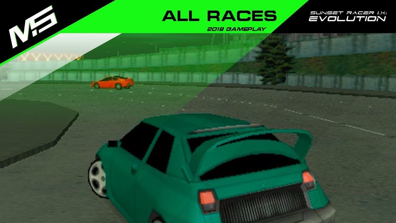 Sunset Racer 1.X Evolution - All races (2018 gameplay)