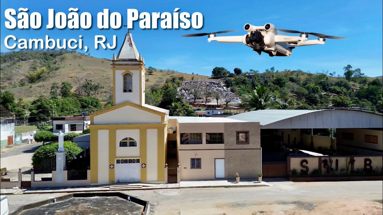 Imagens aéreas de São João do Paraíso, distrito de Cambuci, RJ. 