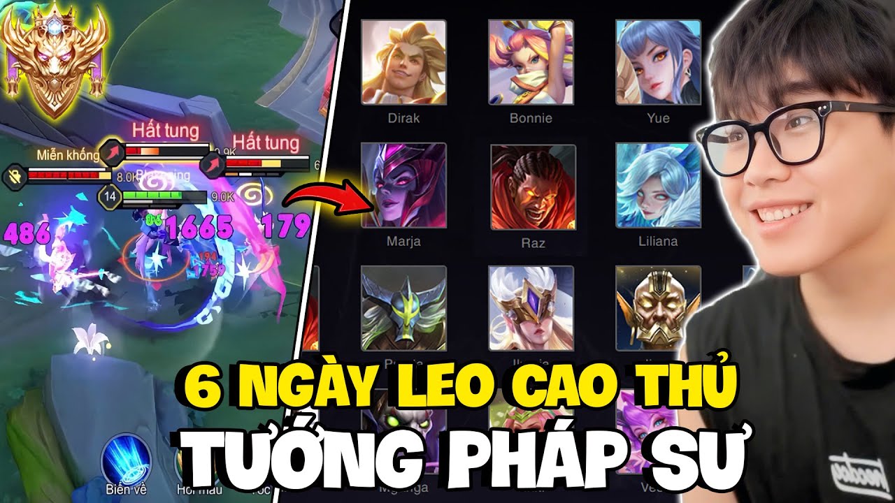 VUX THỬ THÁCH 6 NGÀY TỪ KIM CƯƠNG LÊN CAO THỦ CHỈ CHƠI TƯỚNG PHÁP SƯ GÁNH CẢ TEAM