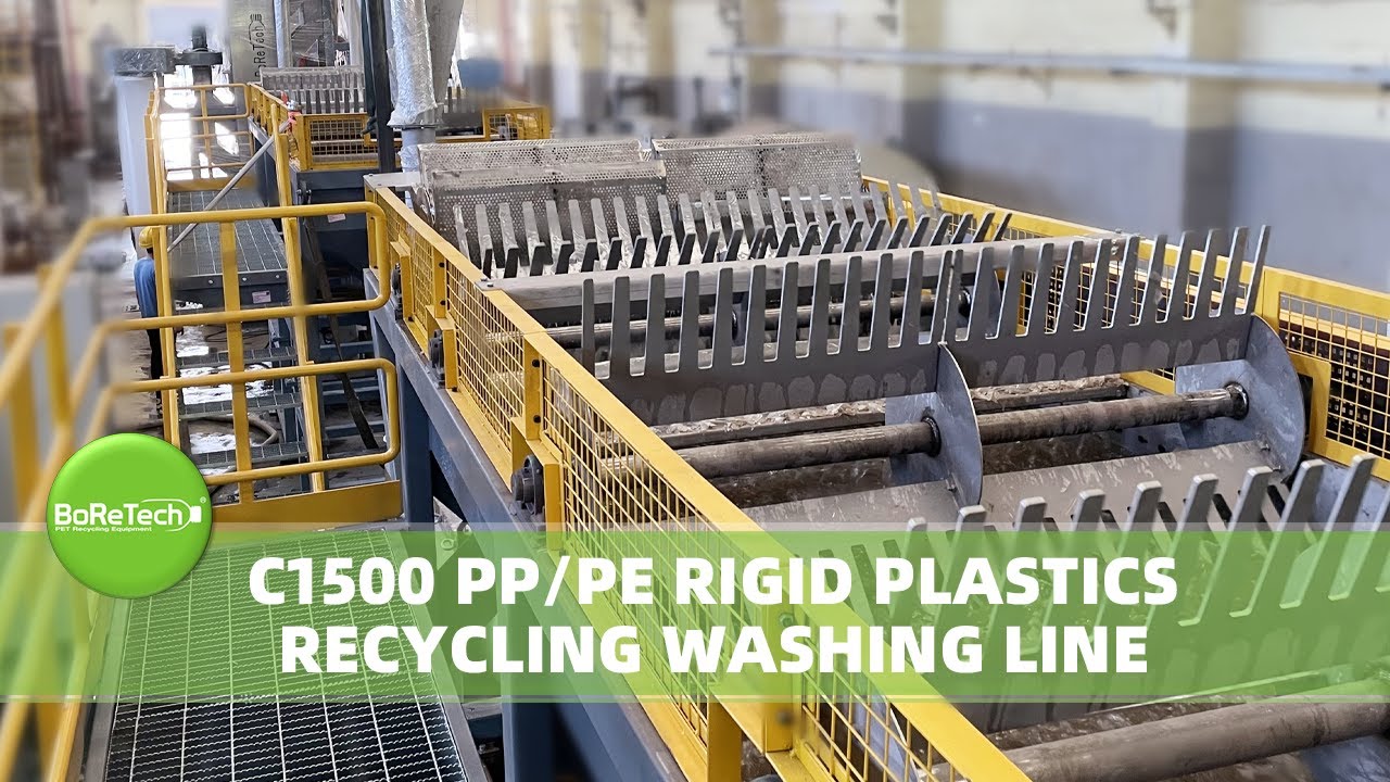 C1500 PP/PE Rigid Plastics Recycling Washing Line -Test Running
