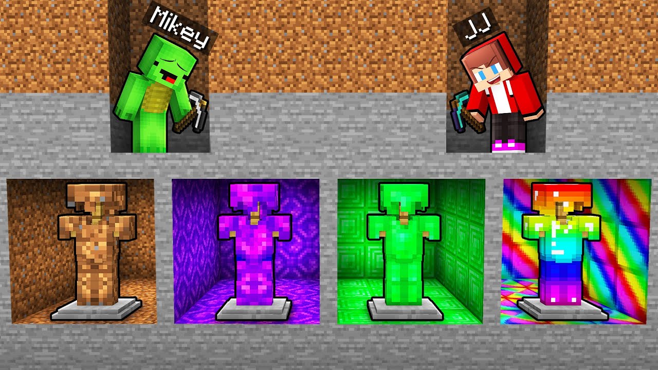 Mikey vs JJ : Who Mined the Best Armor in Minecraft? (Maizen)