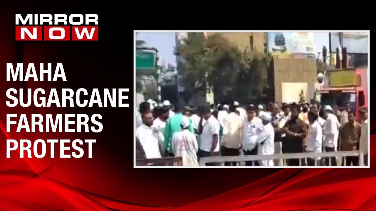 Sugarcane farmers protest outside sugar commissioner's office in Pune