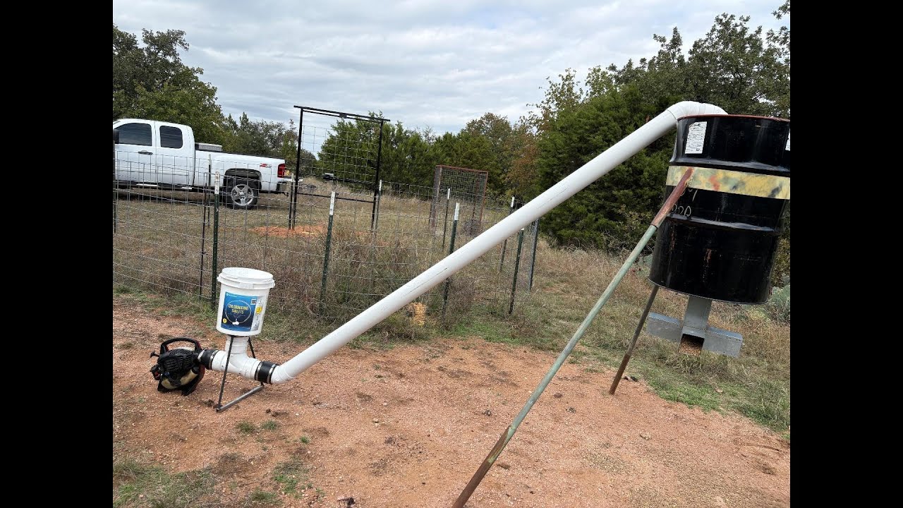 building a leaf blower deer feeder filler