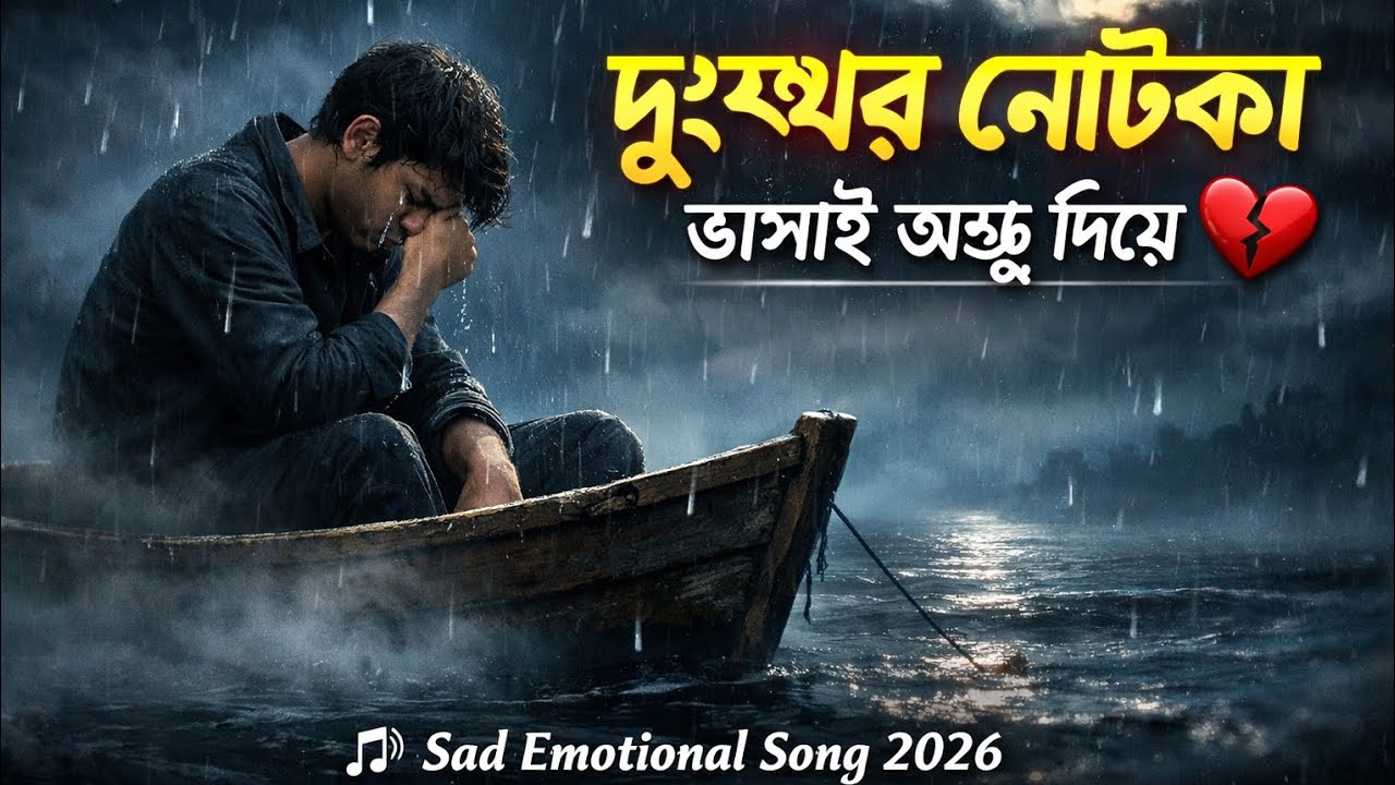 দুঃখের নৌকা ভাসাই অশ্রু দিয়ে 💔 | Sad Emotional Song 2026 | New Bangla Sad Song | Abinashi Sur
