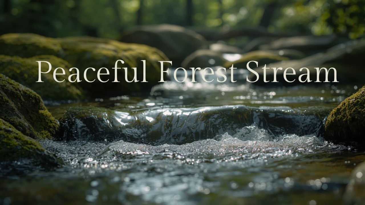 Peaceful Forest Stream relaxing water sound loop | beautiful forest stream wallpaper for TV