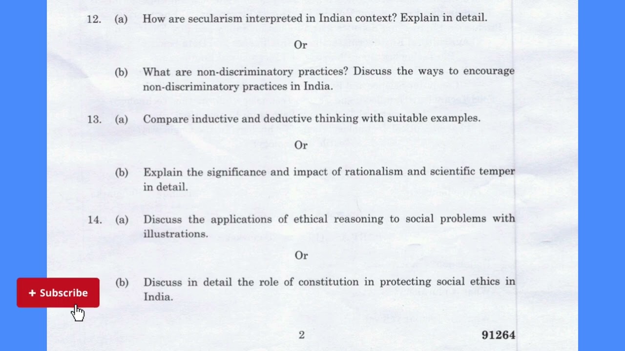 GE 3791|Human values and Ethics|April -May 2025|Anna University Question paper 