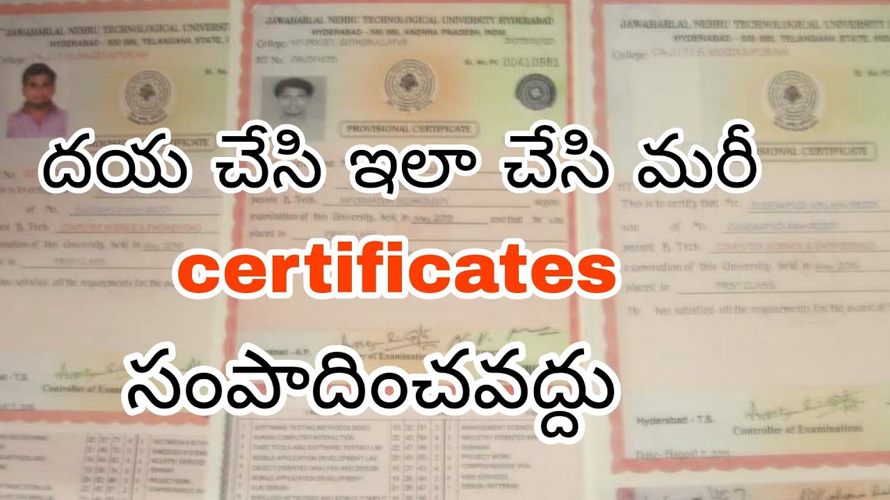 Do not earn degrees with fake certificates