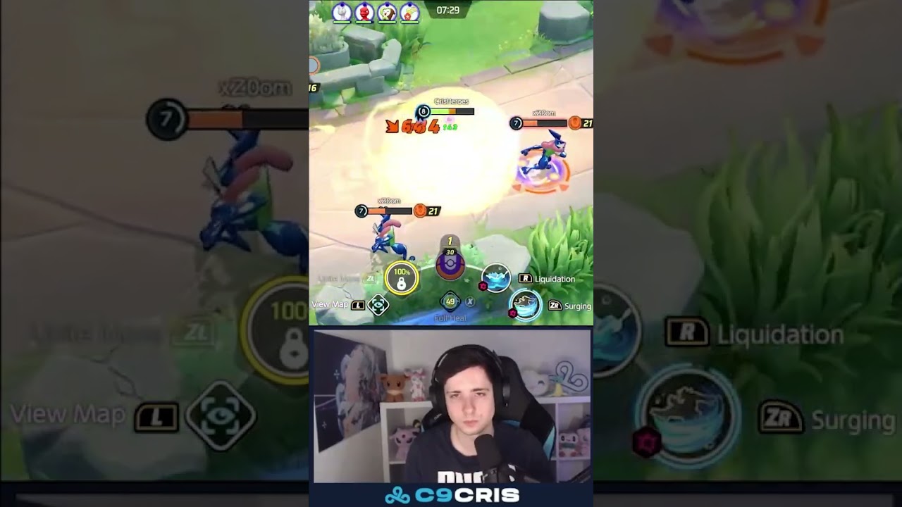 1 HP Urshifu outplay in enemy flux zone | Pokemon Unite