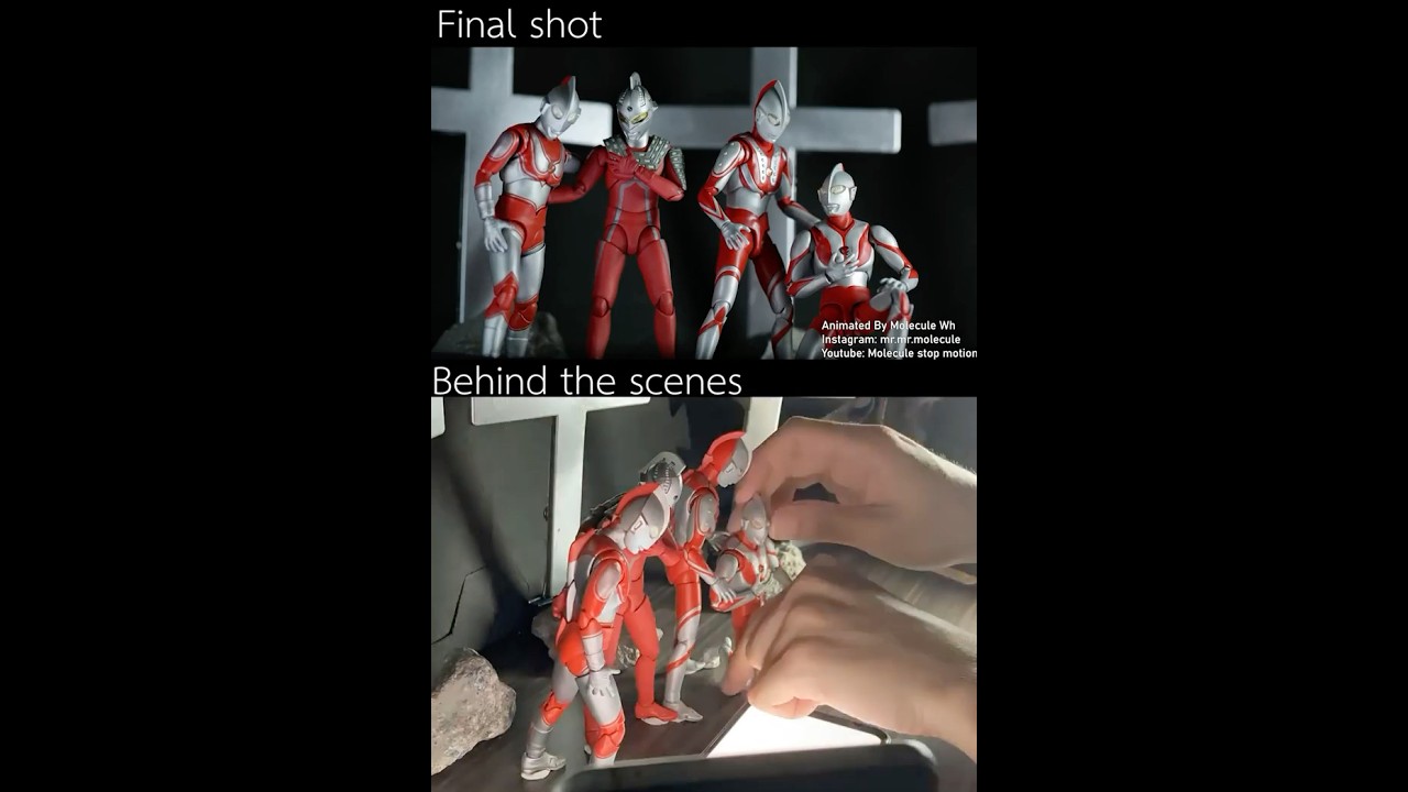Behind the scenes Ultraman ace vs acekiller #ultraman #film #animation #stopmotion #behindthescenes
