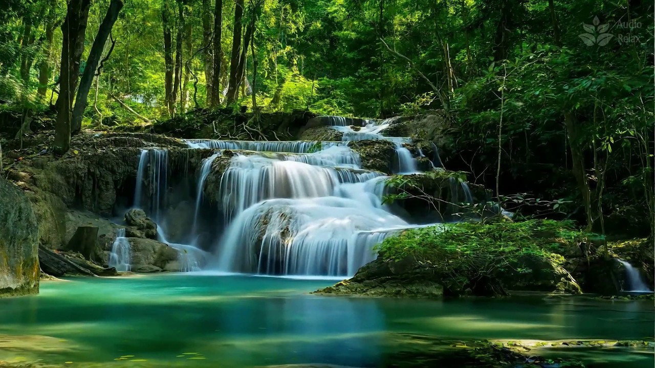 10 Hours of Paradise Waterfall 🏝️ Pure Crystalline White Noise for Deep Sleep