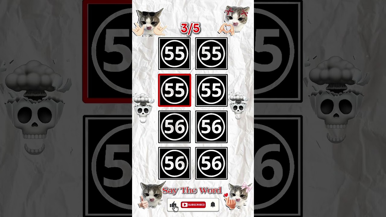 Say The Word On Beat Challenge 55 vs 56 🔥 Number Battle! Who Wins? 🤔#55vs56#numberbattle#fyp #shorts