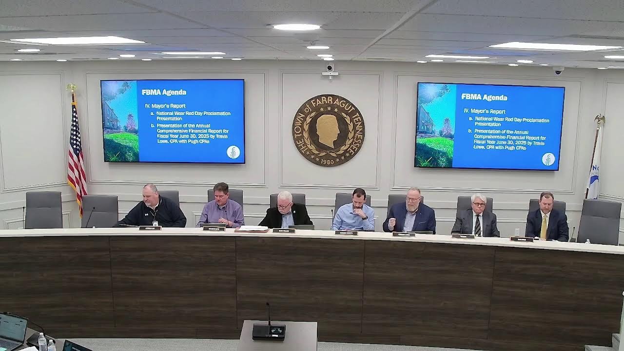 Farragut Board of Mayor and Alderman January 22 2026